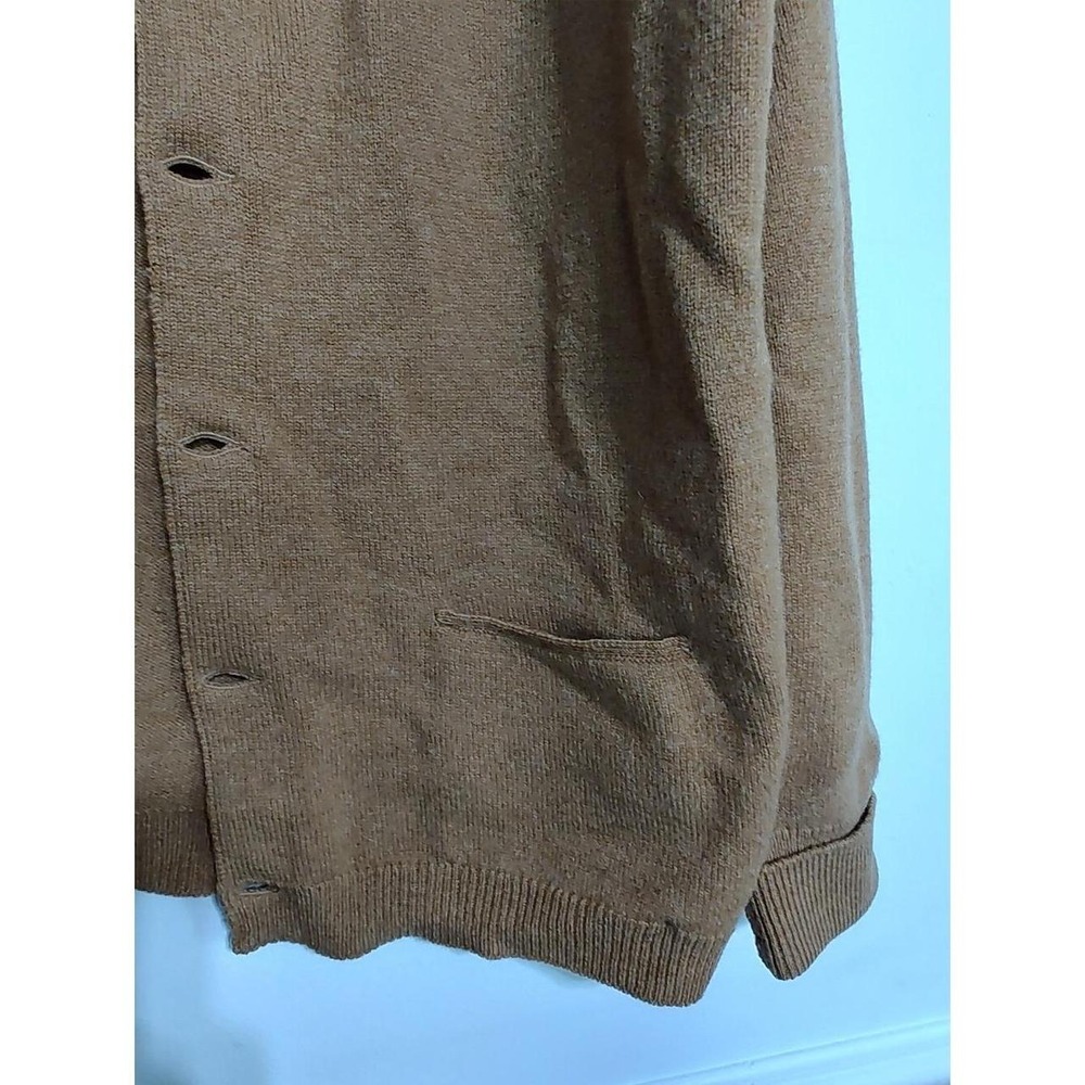 Vintage 60s Alan Paine 100% Lambswool Cardigan Mustard Yellow Sz 44 Kurt Cobain - Picture 2 of 8